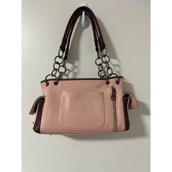 Montana West Designer Leather Studded Purse Native American‎ Chief Very Clean - Picture 3 of 9